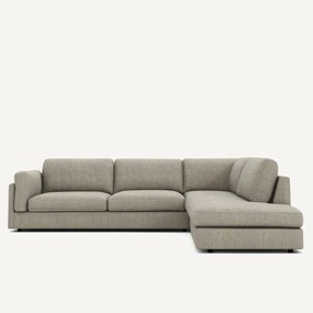 Tweed hoekslaapbank met longchair, César