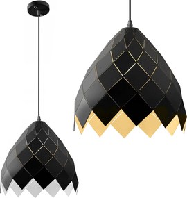 Hangende metalen zwarte plafondlamp APP338-1CP
