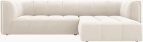 Modulaire hoekbank Francesca (3-zits) met fluwelen look