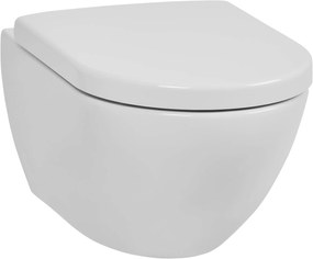 Saqu Poma compact hangtoilet incl. toiletbril 36x50x38,3cm glans wit