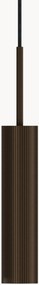 Kleine hanglamp Tubulaire met geribbeld oppervlak, H 24 cm