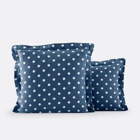 Kussensloop in flanel met stippenprint, Clarisse