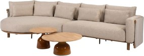 4 Seasons Outdoor June loungetafel caramel met rond blad Ø 60 cm SALE Loungetafel   beige weerbestendig