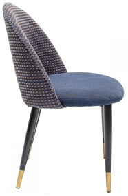 Kare Design Hudson Design Eetkamerstoel Blauw