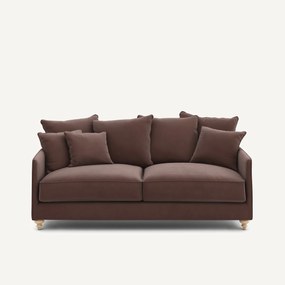 3-zits slaapbank van linnen fluweel, LAZARE