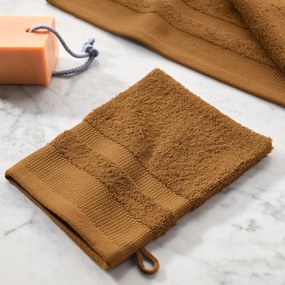 Set van 4 washandjes in gekamd katoen 600g/m2, Kheops