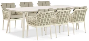 Tuinset 6 personen 240 cm Aluminium/Wicker Taupe Apple Bee Milou/Vienna