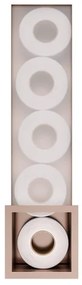 Hotbath &MORE Inbouw Reserverol Houder - 16x60x14cm - voor 6 rollen - Geborsteld koper PVD ST016BCP