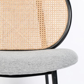 Zuiver Spike Webbing Retro Fauteuil Rotan Webbing Grijs