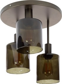 Plafondlamp 3-lichts Bruin