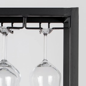 Zuiver Cantor S Zwart Metalen Wijnrek - 45x35x180cm.