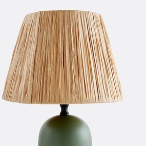 Lamp in keramiek en raffia, Doblio