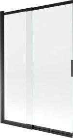 Mexen Fox 2-delige schuifbare badwand 120 x 150 cm, transparant, zwart - 891-120-002-70-00