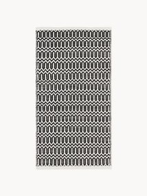 Handgeweven indoor & outdoor vloerkleed Rune met geometrisch patroon