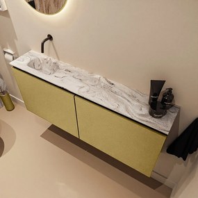 Mondiaz Ture DLux toiletmeubel 120cm oro met wastafel glace links zonder kraangat