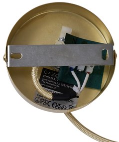 Hotel Chique hanglamp goud met opaal wit glas 6-lichts - Monaco