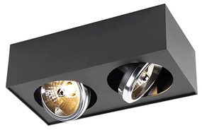 Design Spot / Opbouwspot / Plafondspot vierkant 2-lichts incl. G9 zwart - Kaya Modern G9 Binnenverlichting Lamp