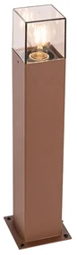 Industriële staande buitenlamp roestbruin 50 cm IP44 - Denmark Industriele / Industrie / Industrial E27 IP44 Buitenverlichting