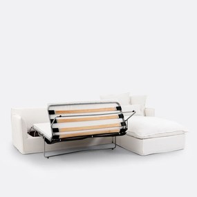Slaapbank, 4 zits, Comfort Bultex®, afneembare hoezen, linnen, ODNA