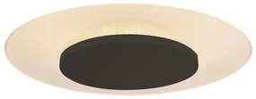 Moderne plafondlamp wit met zwart 42cm incl. LED - Lido Modern rond Binnenverlichting Lamp