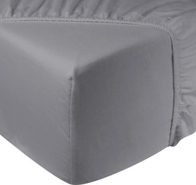 Hoeslaken flanel - 100% katoen - 90x200 - grijs
