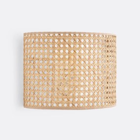Wandlamp in gevlochten rotan, Dolkie