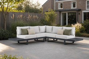 Hoek loungeset 5 personen Aluminium Grijs  Lifestyle Garden Furniture Lorenzo