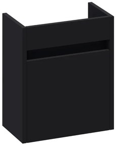 Saniclass Nexxt Fonteinonderkast - 40x45x22cm - 1 rechtsdraaiende deur - greep - MDF - mat zwart FO-NXRMZ