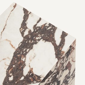 Bijzettafel, keramiek met marmereffect, Alcana