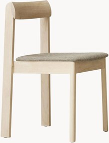 Houten stoel Blueprint met wollen zitvlak