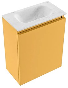 Mondiaz Ture DLux toiletmeubel 40cm ocher met wastafel opalo midden zonder kraangat