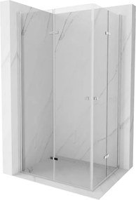 Mexen Lima Duo opvouwbare douchecabine 100 x 80 cm, transparant, chroom - 856-100-080-02-00