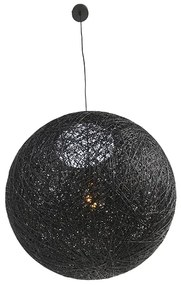 Landelijke hanglamp zwart 60 cm - Corda