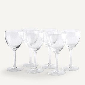 Set van 6 witte wijnglazen, Badia