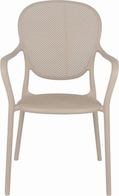 VERANO Beige - MODERNE STOEL VOOR KEUKEN, TERRAS (STAPELBAAR)