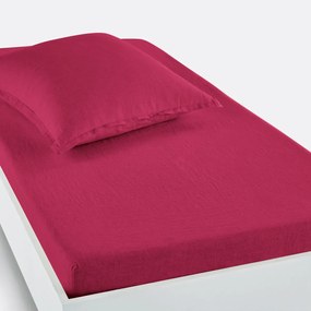 Hoeslaken in gewassen linnen, omslag 30 cm, Linot