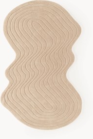 Handgetuft wollen vloerkleed Aliza in organische vorm