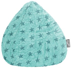 Kinder Zitzak BeanBag Fluffy Stars XL - Turquoise