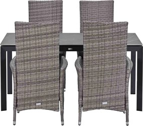 Garden Impressions Nice tuinset 5-delig - Skala tuintafel 160x90 cm