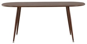 Ovale Minimalistische Houten Eettafel - 90 X 180cm.