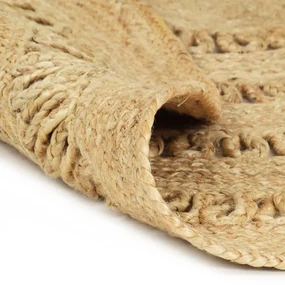 vidaXL Vloerkleed handgemaakt 120 cm gevlochten jute