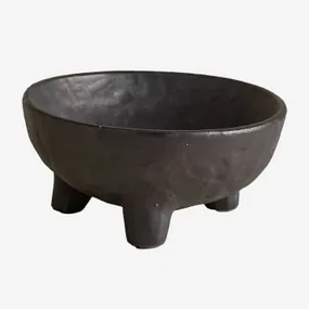 Decoratieve Keramische Kom Pavarisa Zwart - Sklum