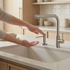 Rea vloeistofdispenser DEX Brush Nickel