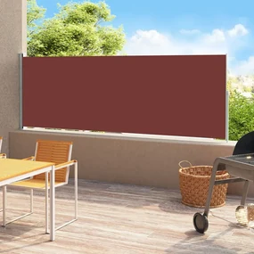 vidaXL Tuinscherm uittrekbaar 180x500 cm bruin