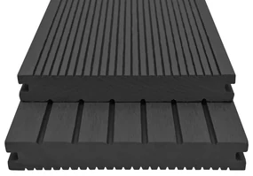 vidaXL Terrasplanken met accessoires 26 m² 2,2 m massief HKC zwart