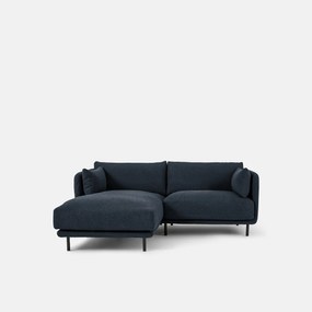 Compacte hoekbank links, fijne badstof, Victor