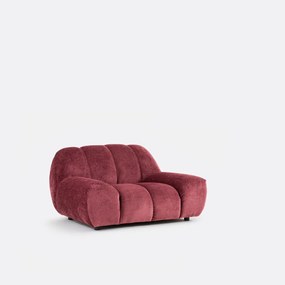 XL fauteuil, dik fluweel, Nuria
