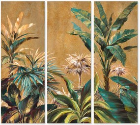 Handbeschilderde canvasdoeken Clorofilla, 3-delig
