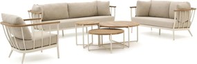 Stoel-bank loungeset Apple Bee | 6 personen | Loungeset Grijs | Wicker (vlechtwerk) | Kees Smit Tuinmeubelen