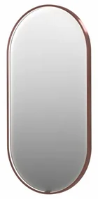 INK SP28 spiegel - 60x4x120cm ovaal in stalen kader incl dir LED - verwarming - color changing - dimbaar en schakelaar - geborsteld koper 8409424